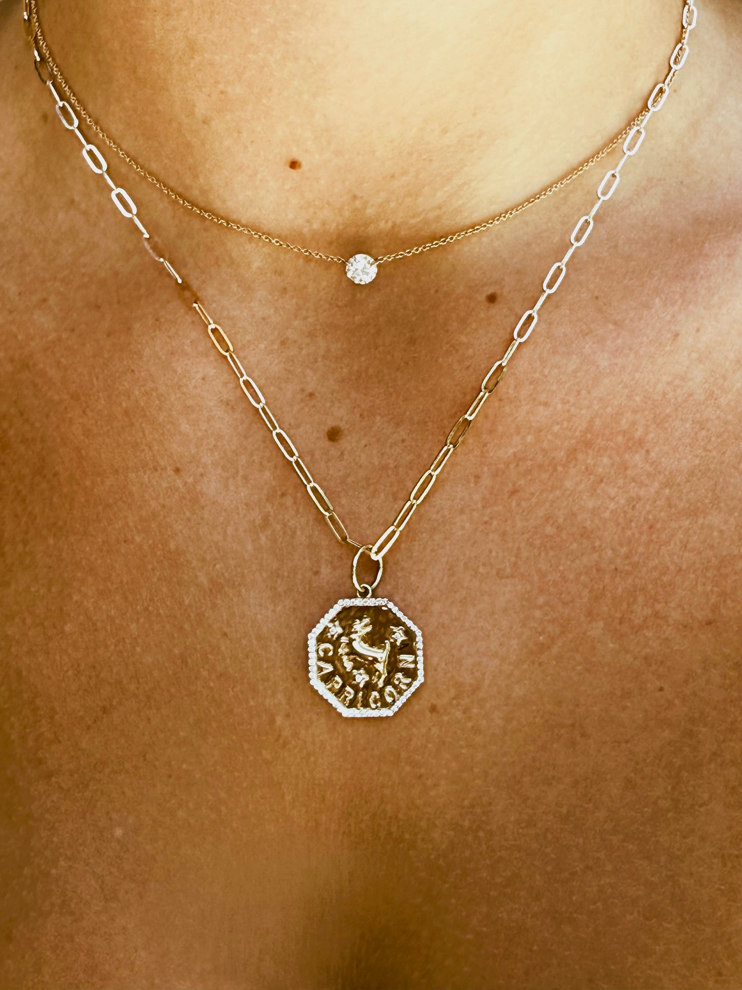 Floating Diamond Solitaire Necklace